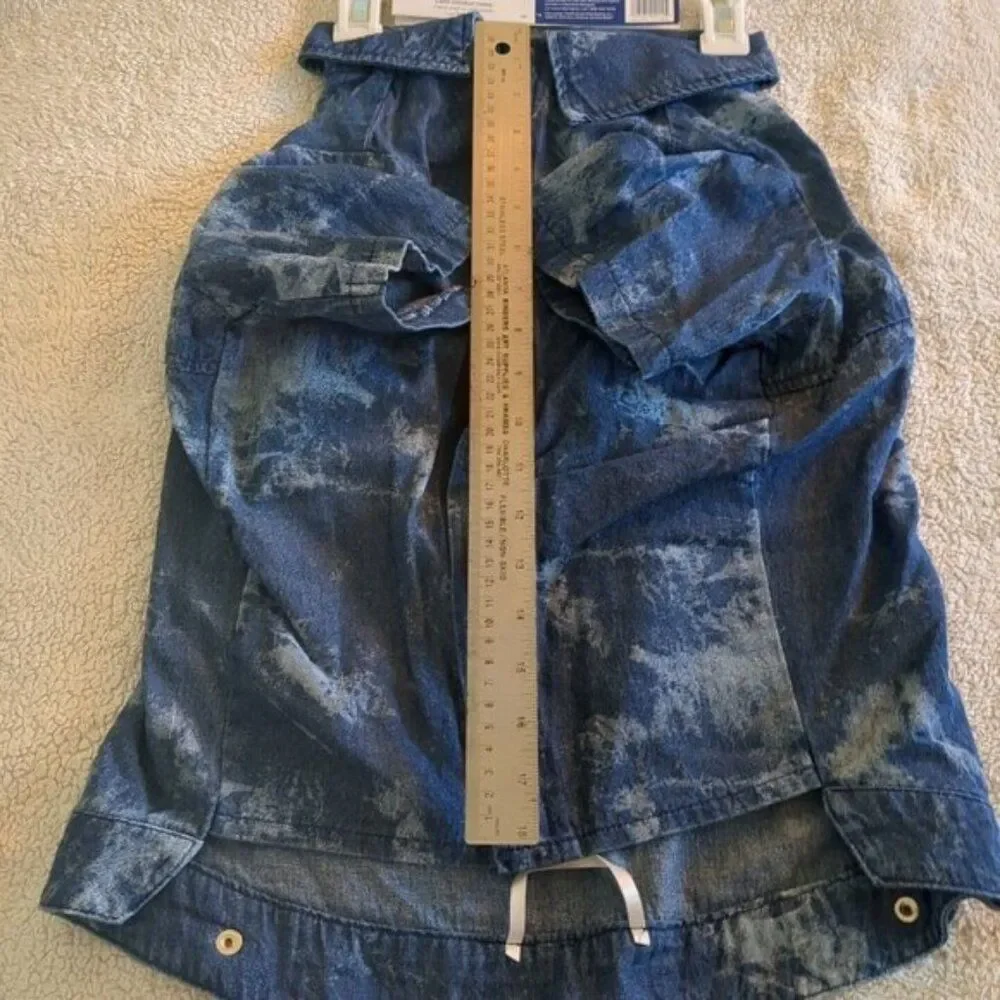 Top Paw Blue Tie Dye Denim Jacket Extra Large NWT XL